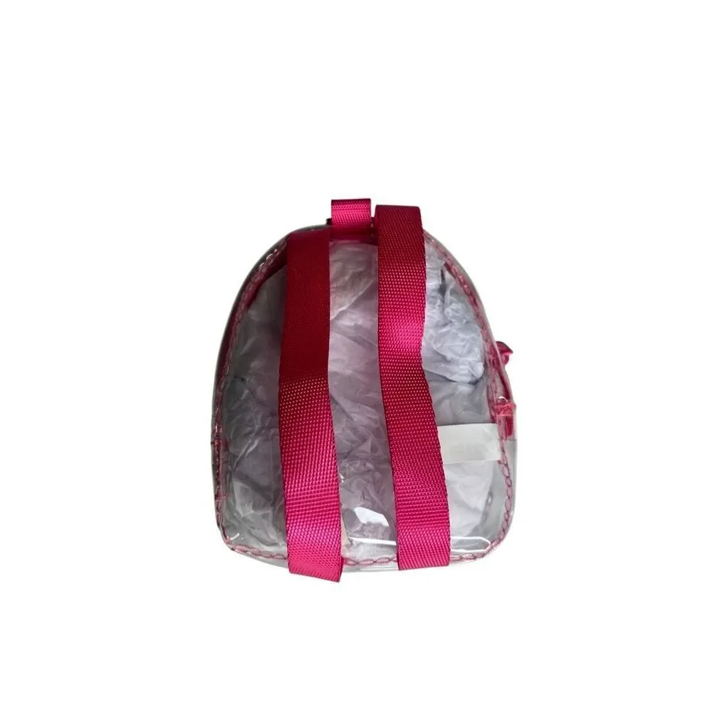 NYX Mini Backpack Keychain Clear Pink Makeup Bag Small Travel Pouch Cosmetics